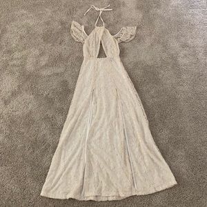 nasty gal double slit Lace Dress